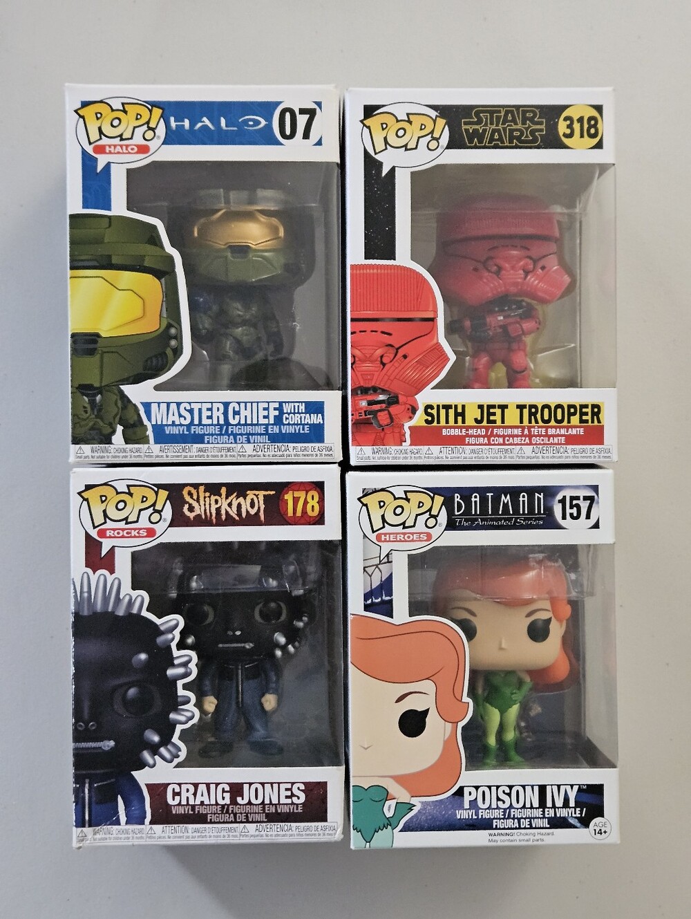 Funko Pop Lot Halo Slipknot Poison Ivy Star Wars